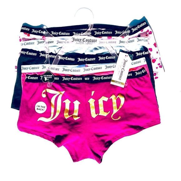 Juicy Couture Intimates & Sleepwear Juicycouture Newpanties 5pack Cotton Spandex Multu Color